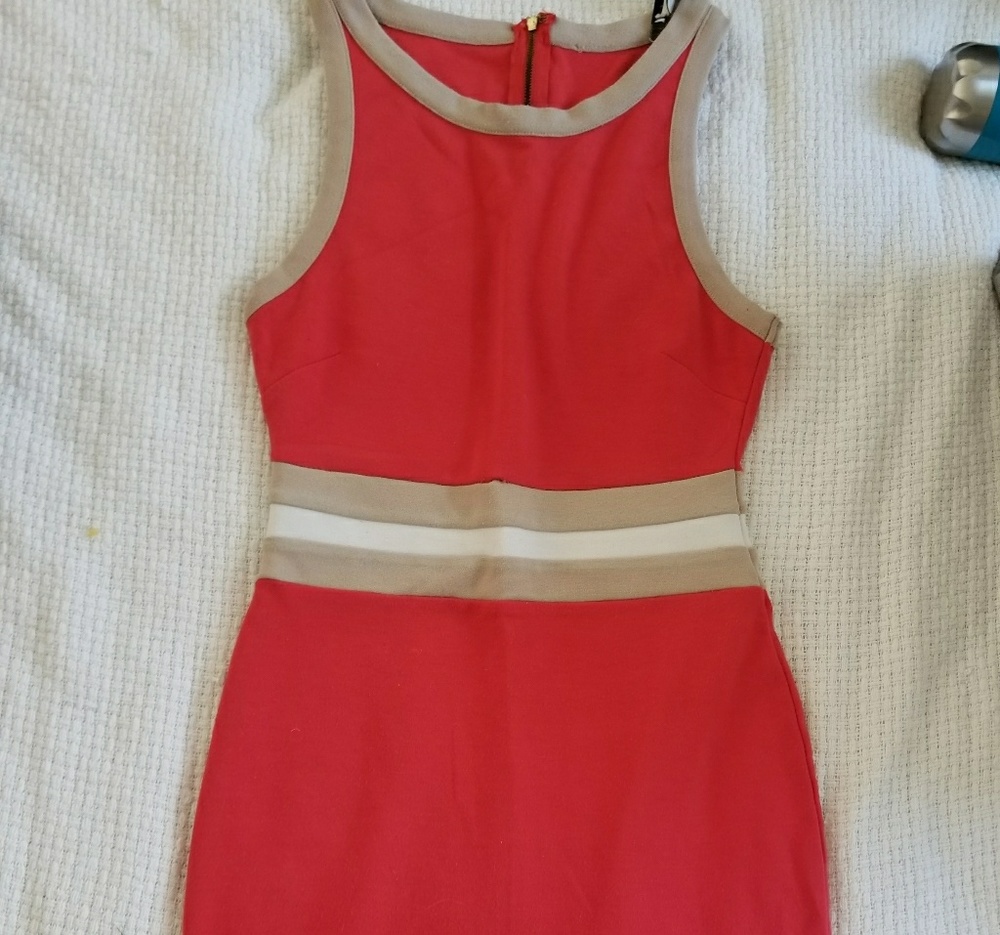 Red/Orange Form Fitting Forever 21 Dress